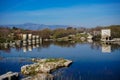 Flooded ancient city, Miletos, Aydin, Turkey. Columnar reflection