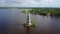 Flooded bell tower in Kalyazin, Russia