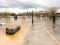 Flooded bicycle path