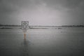 Flooded boat dock Royalty Free Stock Photo