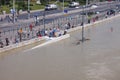 Flooded Budapest Street Royalty Free Stock Photo