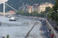 Flooded Budapest Street Royalty Free Stock Photo