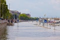 Flooded Budapest Street Royalty Free Stock Photo