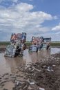 Flooded Cadillac Ranch Royalty Free Stock Photo