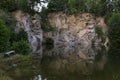 Flooded granite Quarry, Rychlebske Mountains, Northern Moravia, Czech Republic