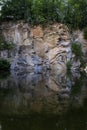 Flooded granite Quarry, Rychlebske Mountains, Northern Moravia, Czech Republic