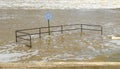 Flooded dock Royalty Free Stock Photo