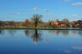 Flooded Fields and River Test, Romsey, Hampshire Royalty Free Stock Photo