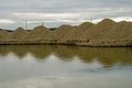 Flooded gravel pit. Extraction of natural resources Royalty Free Stock Photo