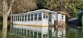 Flooded home  on fish lake Royalty Free Stock Photo