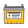 flooded lead acid battery color icon vector illustration