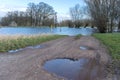 Flooded meadows in the Altmark, Germany Royalty Free Stock Photo