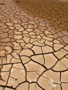 Flooded mud cracks Royalty Free Stock Photo