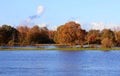 Flooded nature reserve \'De Hellekens\' in Herentals, Belgium. Panoramic landscape. Royalty Free Stock Photo