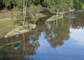 Flooded park Royalty Free Stock Photo