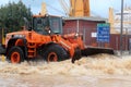 Flooded residential areas In Marina di Carrara and rescue