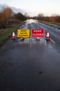 Flooded road Royalty Free Stock Photo