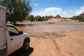 Flooded Road. Namibia Royalty Free Stock Photo