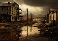 Flooded Street in the Appalachian Mountains