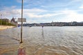 Flooded street in Budapest Royalty Free Stock Photo