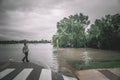 Flooded streets during Hurricane Harvey