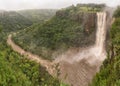 Flooded Umgeni River plunges 95 m down the Howick Falls