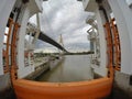 Floodgate with Bhumibol Bridge