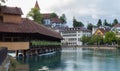 Floodgate-bridge in Thun. Switzerland