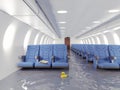 Flooding airplane interior