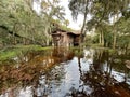 Flooding cabins after hurricane in Myakka State Park