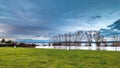 Flooding at the campsite in Kelbra Royalty Free Stock Photo