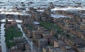 flooding city disaster. concept idea