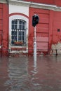 Flooding Danube on Budapest's Streets Royalty Free Stock Photo