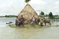 Flooding in the delta Bangladesh, climate changes Royalty Free Stock Photo