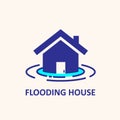 Flooding house icon