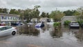 Orlando, September 29 2022 - Flooding Hurricane Ian Victim Neighborhood Royalty Free Stock Photo