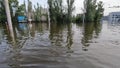 Flooding in Kherson town as a result of the explosion of a dam on the Dnipro river in city of Novaya Kakhovka