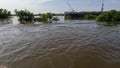 Flooding in Kherson town as a result of the explosion of a dam on the Dnipro river in city of Novaya Kakhovka