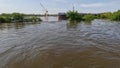 Flooding in Kherson town as a result of the explosion of a dam on the Dnipro river in city of Novaya Kakhovka