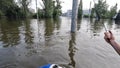 Flooding in Kherson town as a result of the explosion of a dam on the Dnipro river in city of Novaya Kakhovka