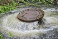 Flooding manhole cover