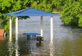 Flooding in a Park Royalty Free Stock Photo