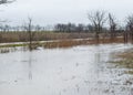 Flooding In Road Ditches Royalty Free Stock Photo