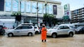 Flooding at Sriracha city after rainning