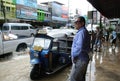 Flooding at Sriracha city after rainning