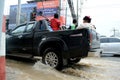 Flooding at Sriracha city after rainning