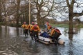 Flooding - Rescue - Yorkshire Royalty Free Stock Photo