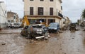 Floodings with many killed people in San Llorenc in the island Mallorca wide view