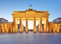 Floodlit Brandenburg Gate in Berlin - Symbol of Germany