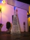 Floodlit church of San Salvatore in Nerja Spain